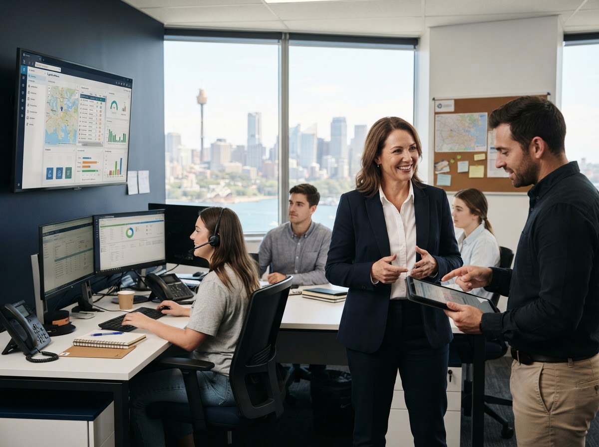 Fortis Flow Capital team member reviewing liquidity and portfolio reporting on screen